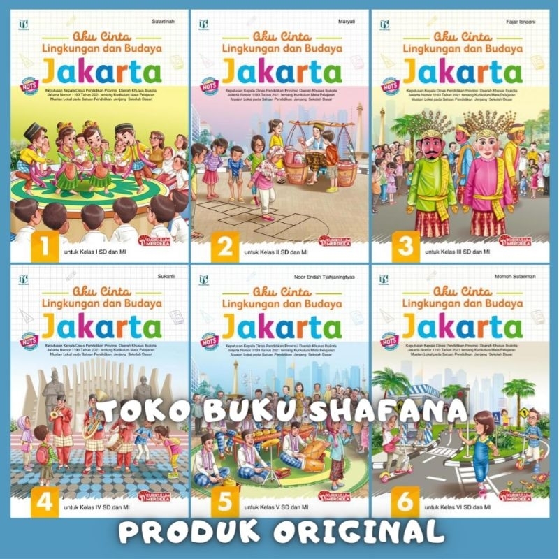 Buku Aku Cinta Jakarta Kelas 1 2 3 4 5 6 SD Tiga Serangkai Kurikulum Merdeka - Buku PLBJ