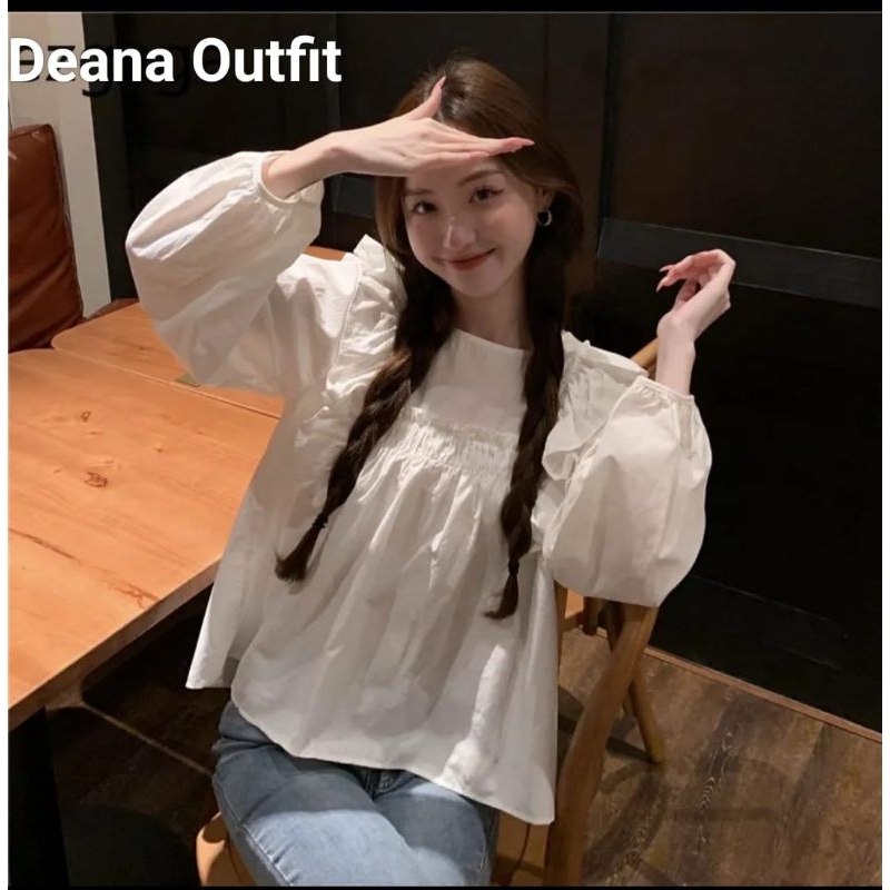 Asoka Shirt- Blouse Jumbo - Blouse Crinkle - Size S M L XL XXL 3XL 5L - Big Size - Over Size - Korean Style - Blouse Polos