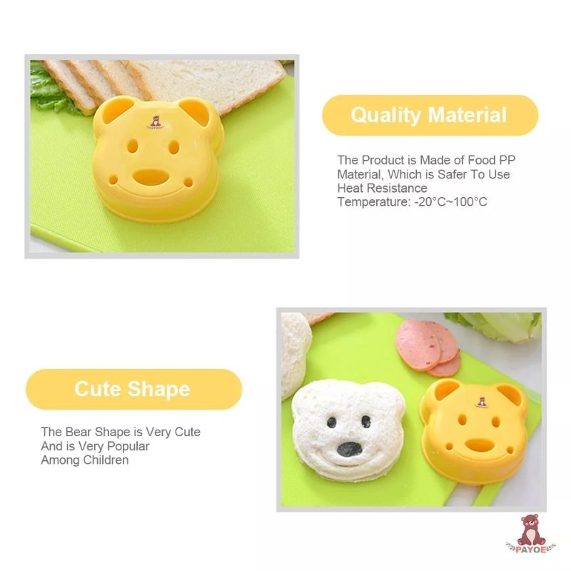 Bread Bear Mold - mCetakan Roti Tawar Motif Teddy Bear