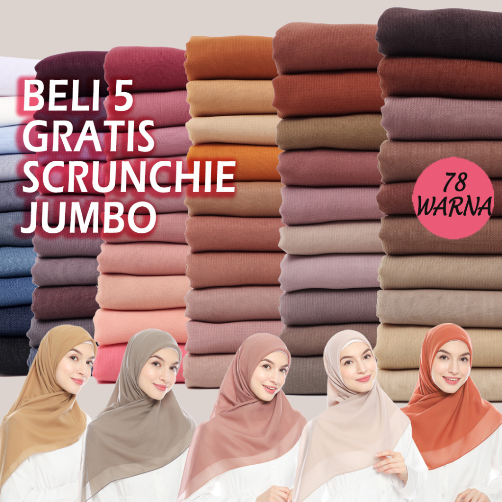 Bella Square Polycotton PART 2 115 X 115 Jahit Neci Premium 78 Warna Hijab Segi Empat