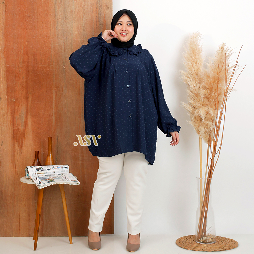 BIGSIZE | XXL 5L LD 120 140 Elea Tunik Rempel Airflow Uragiri Bigsize Lengan Panjang Size Jumbo Busui Friendly Original ALSAVA