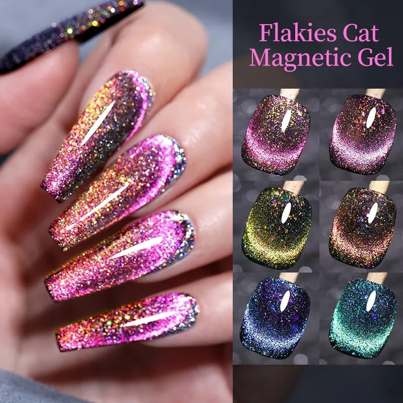 UR SUGAR Flakies Cat Magnetic Gel Nail Polish 7ml UV Led Nail Art / Kutek / Cat Kuku