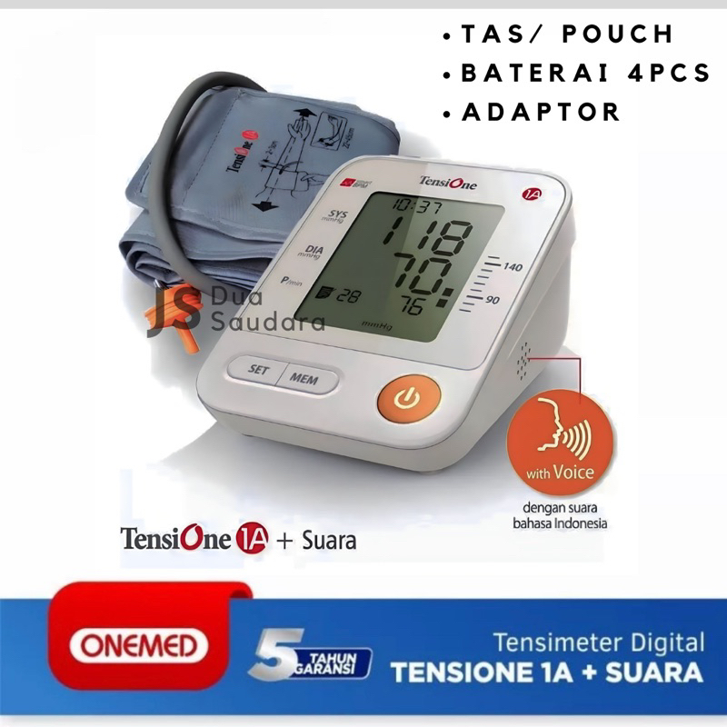 TENSIONE 1A+ SUARA / TENSIMETER DIGITAL ONEMED / TENSI SUARA / ALAT CEK TENSI