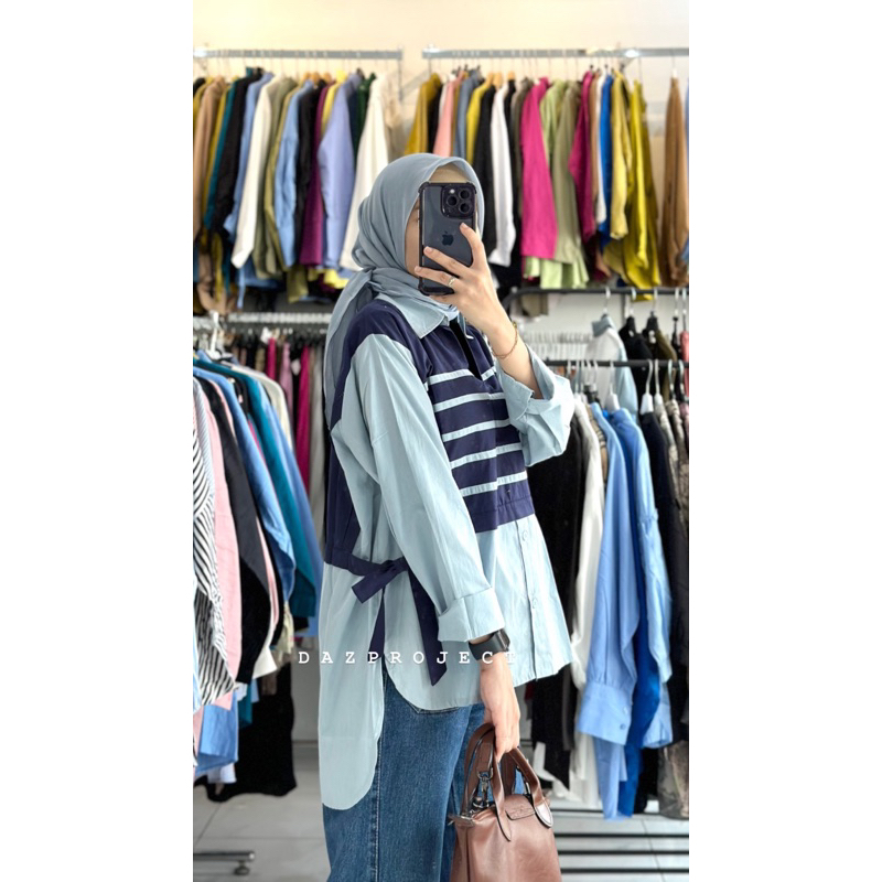 Rexa Shirt Kemeja Polos Kemeja stripe Kemeja mix outer by dazproject