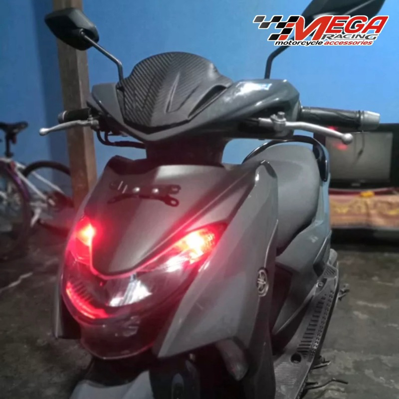 VISOR BEAT KARBU WINDSHIELD MOTOR BEAT KARBURATOR BAHAN PLASTIK ABS ANTI PECAH FREE 3M TAPE BISA UNTUK MOTOR GEAR MIO SOUL GT DLL