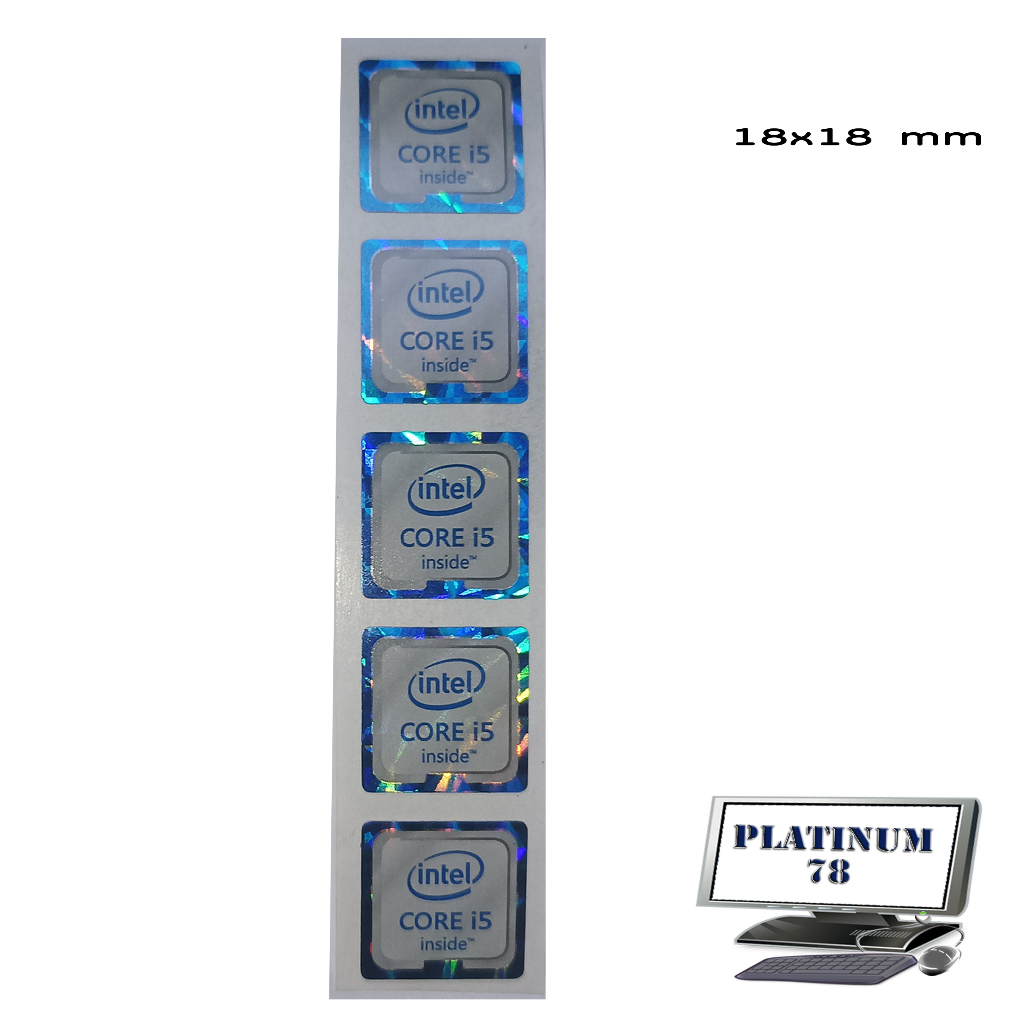 Sticker Stiker Logo intel Core i5 Gen 6 Original