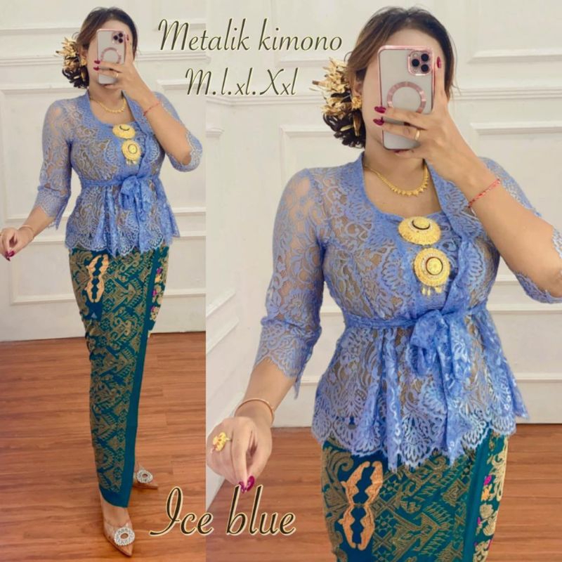 Kebaya Bali | Kebaya Semifrance Metalik | ATASAN KEBAYA SAJA