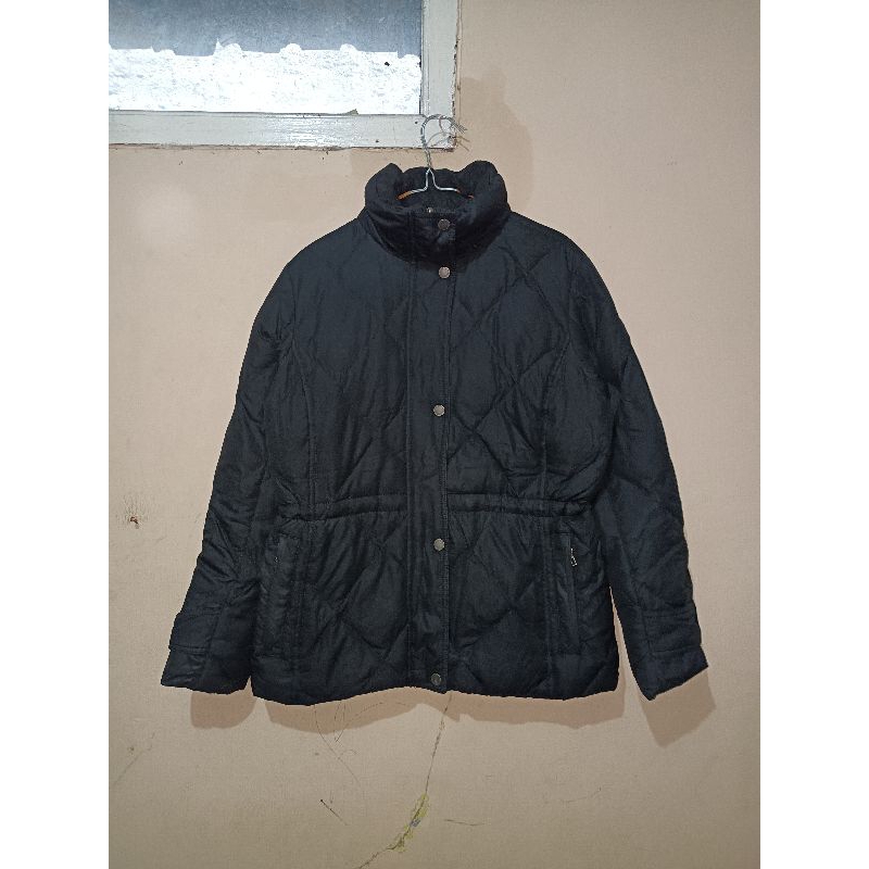 down goose jacket bulu angsa by lands end original size M fit S jaket wanita