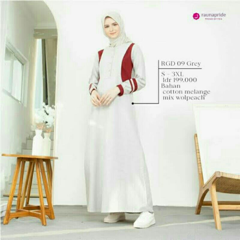 BAJU GAMIS RGD 09 GREY BY RAUNA