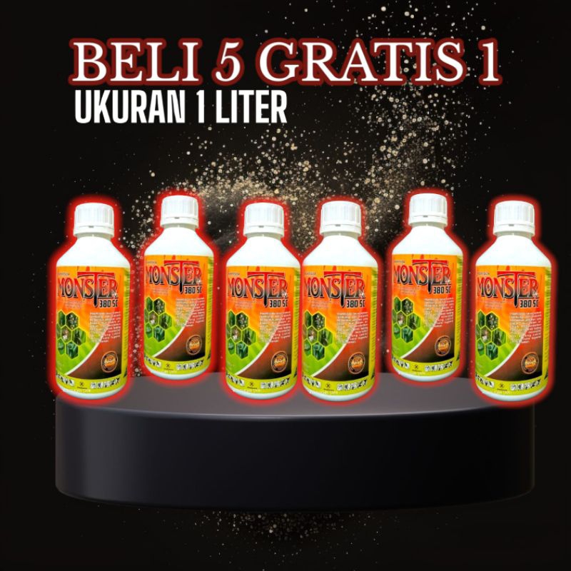 INSEKTISIDA MONSTER 380Sc 1Liter (5+1)/BAHAN AKTIF EMMAMECTIN BENZOAT,KLORFENAPIR,INDOSAKRAB