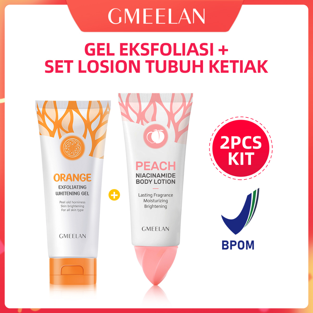 GMEELAN Skincare Kits Centella Asiatica Exfoliating Gel 50g+Niacinamide Body Lotion 100g