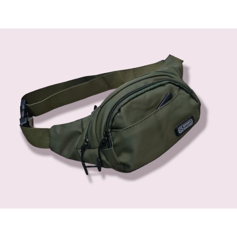 [COD] Tas Selempang Pria Import  Waistbag Pinggang Punggung Premium Anti Air (Waterproof)