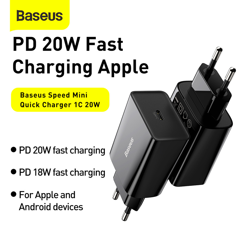 Kepala Charger Baseus 20W Type C Power Delivery PD