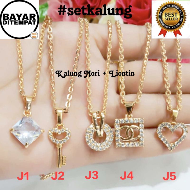 Set Kalung Nori dan Liontin Xuping Cantik