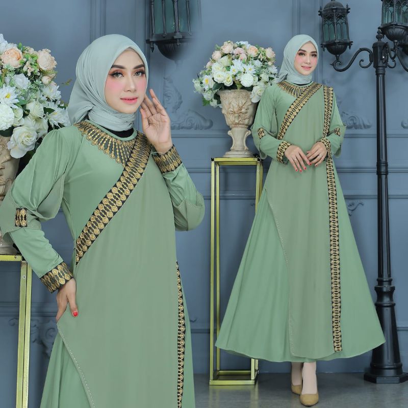 GAMIS ABAYA TURKEY MODEL SARI INDIA THANIA BERWARNA