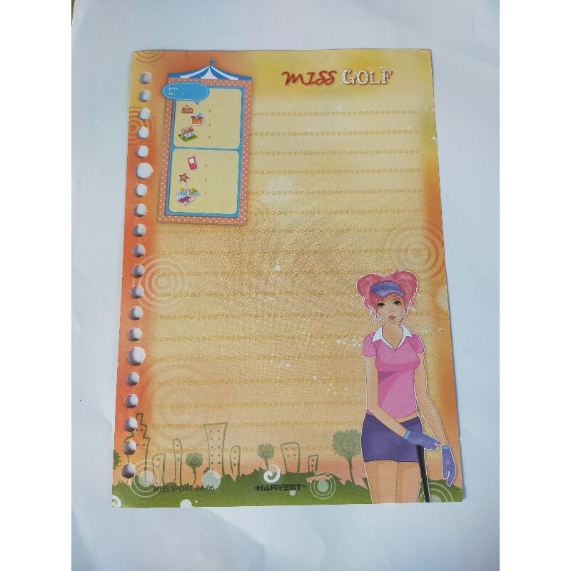 ISI BINDER HARVEST EDISI MISS SPORT || loose leaf rare langka koleksi lama