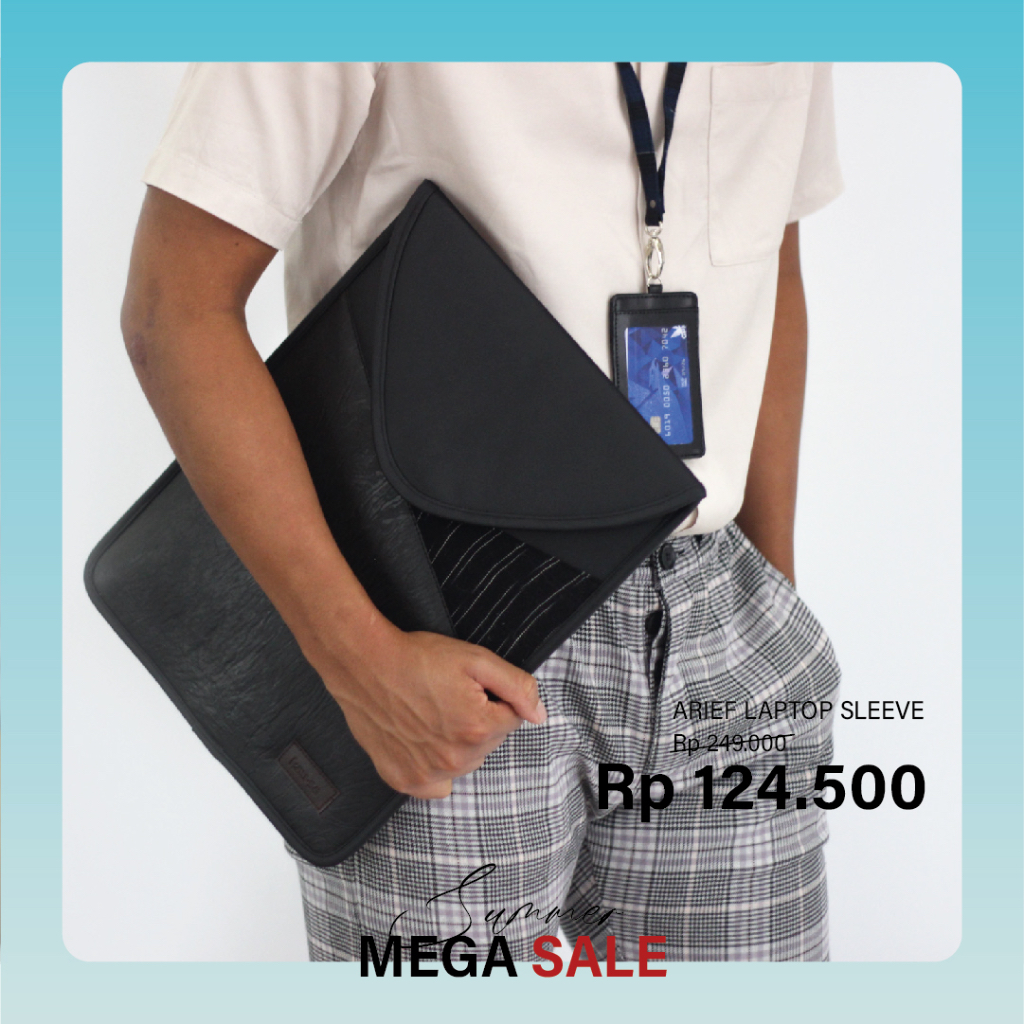 Arief Laptop Sleeve by KAUSA Indonesia - 13 Inch Laptop - Sustainable Fashion