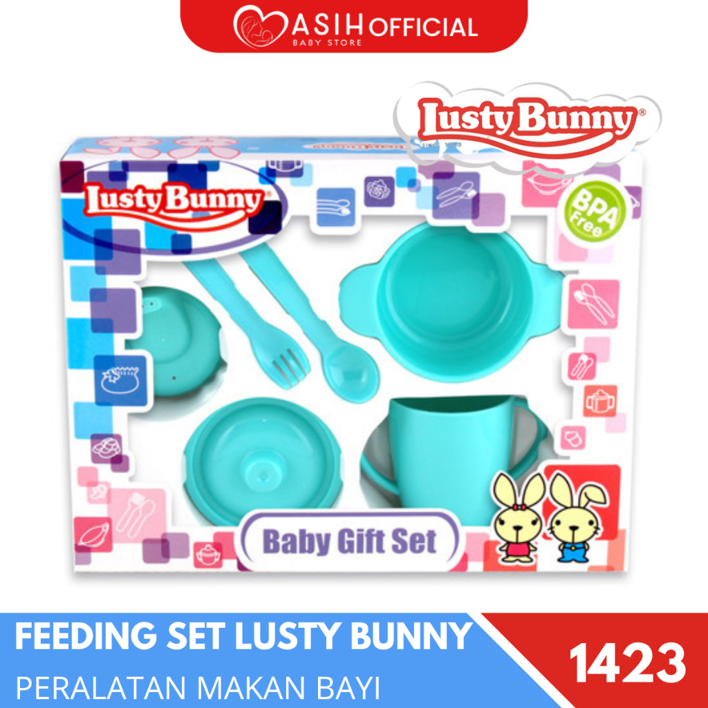 Feeding Set Lusty Bunny LB-1423 Baby Set Makan Bayi Peralatan Makan Bayi