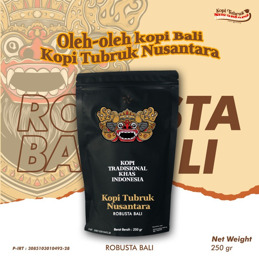 

Kopi Tubruk Nusantara Robusta Bali / Kopi Bubuk Oleh Oleh Bali 250gr