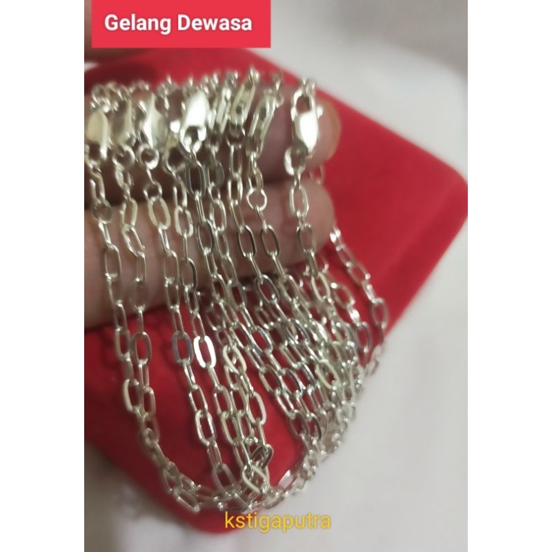 GELANG RANTE POLOS PADAT PERAK 925 ASLI