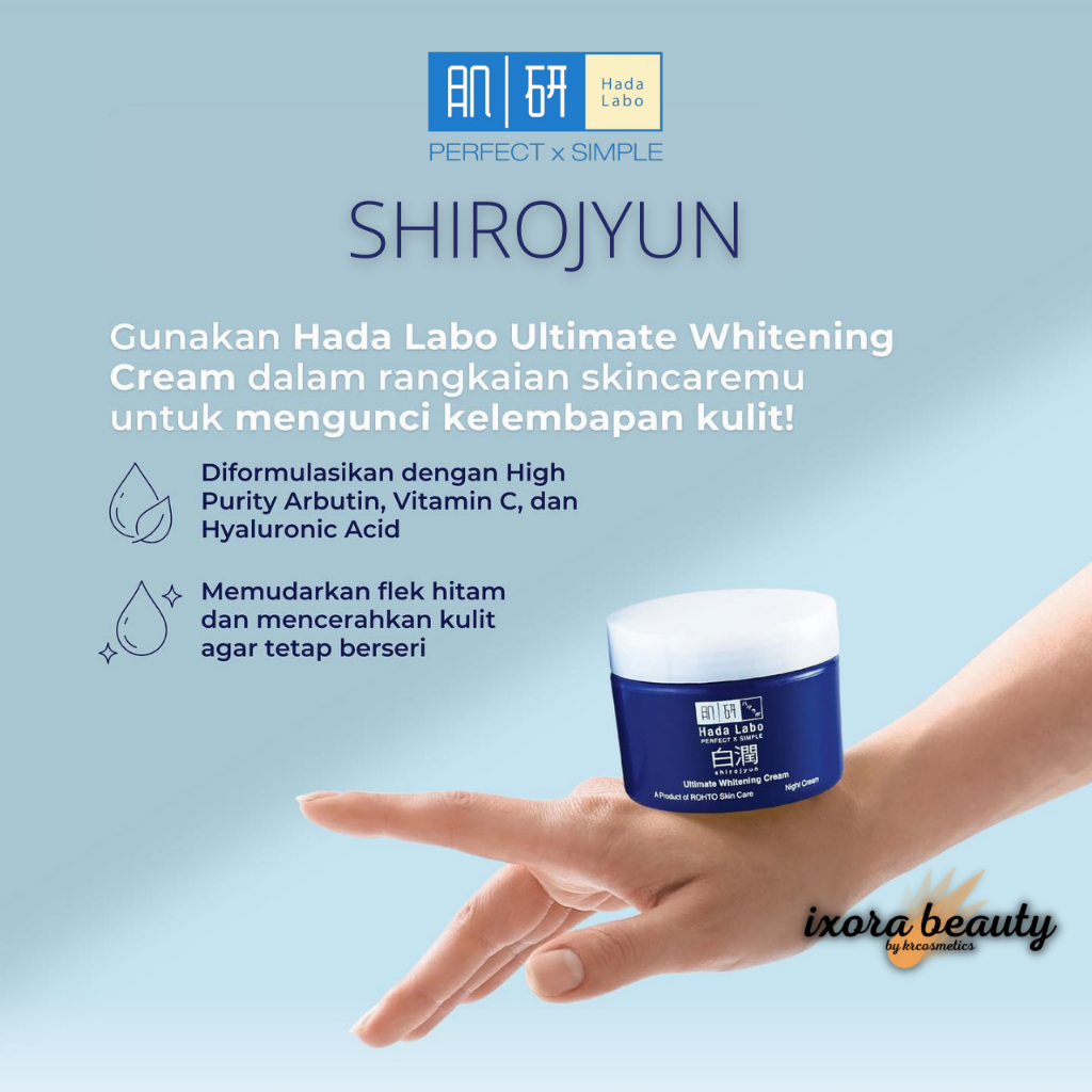 Hada labo Shirojyun Whitening night cream krim malam 40gr