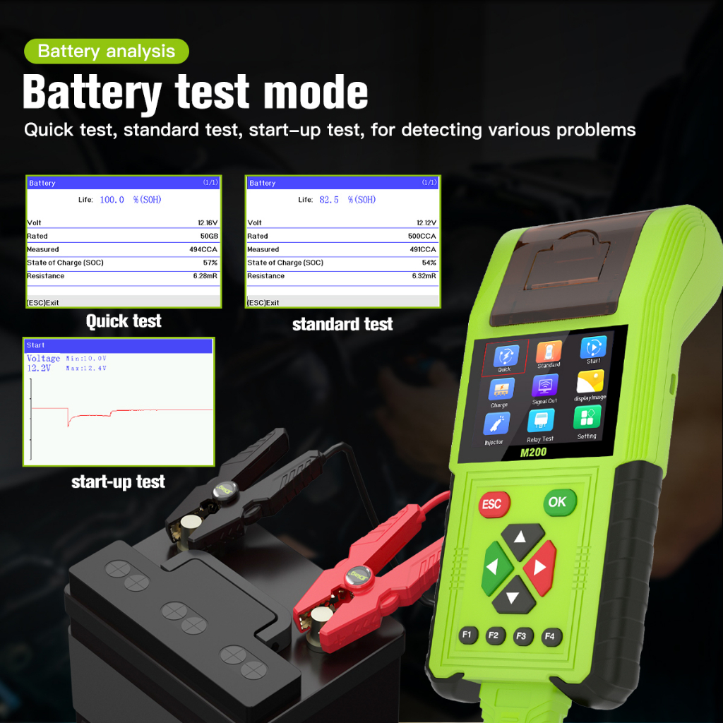 New Scanner JDiag M200 Motorcycle Diagnostic Scanner Battery Analyzer Automotive Testing 3in1 Multi-purpose Machine