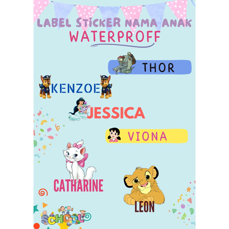 

Sticker Label Anak / Custom / Anti air