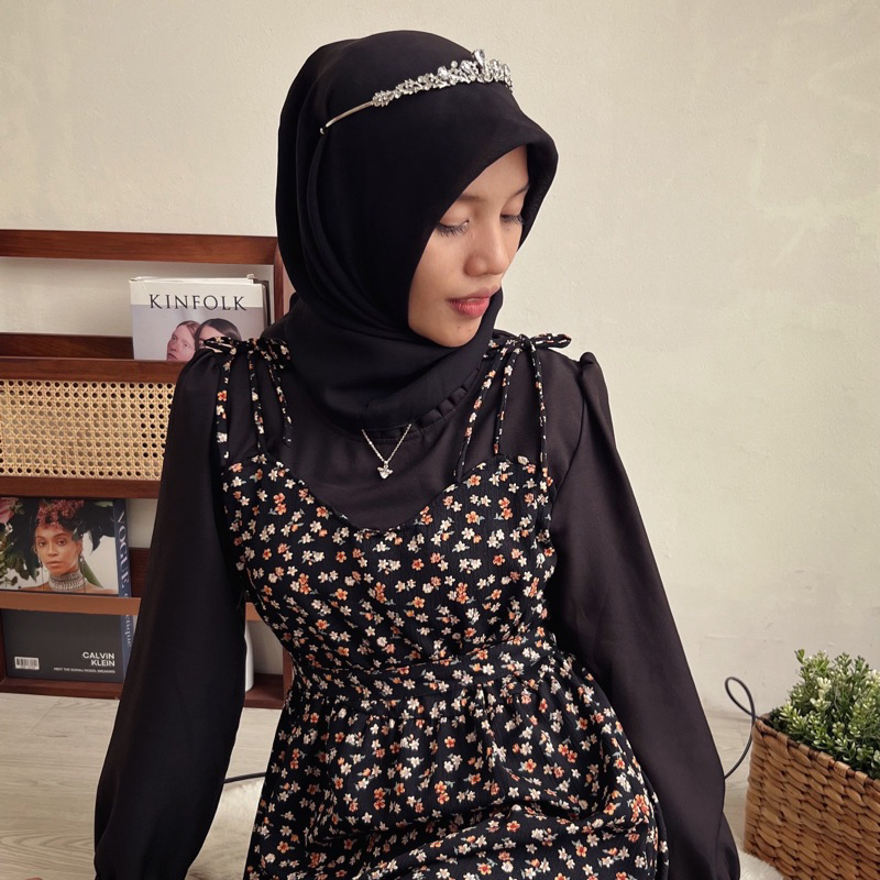 Hagia Overall Dress Gamis Bunga Hagia by Studhijabstore