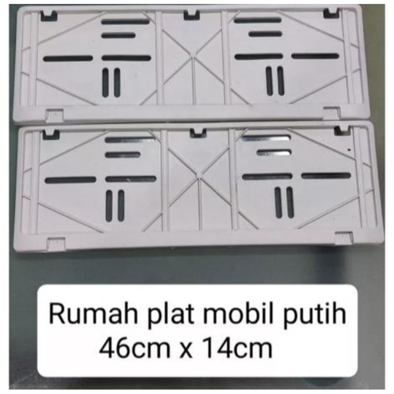 Cover Plat Nomor Mobil 1 Set Depan Belakang Lebar 46cm Panjang 14cm Kualitas Terbaik