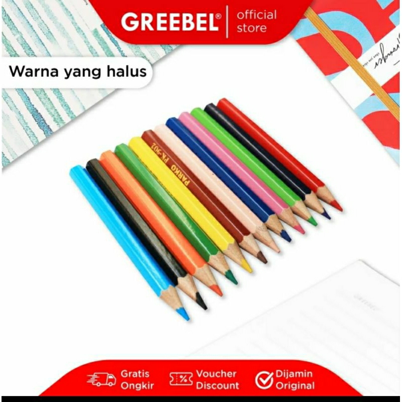 GREEBEL Pensil 12 Warna Classic Colors Pencil