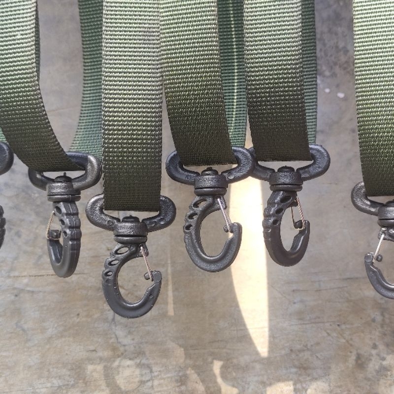 Tali Tas Selempang Lebar 2,5cm Hijau Army Panjang Max 1m - Real Pict