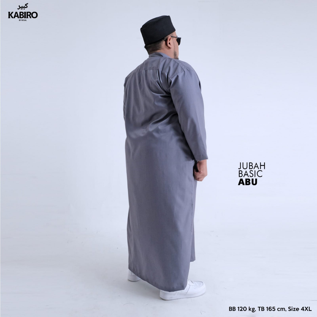 Jubah Basic Kabiro Pria Dewasa Lengan 7/8 Toyobo Big Jumbo Oversize Maxi Rosal