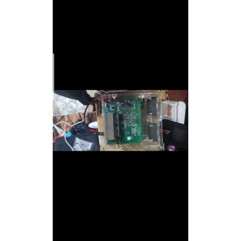 Case Akrilik Untuk STB HG680P + Mikrotik RB750Gr3
