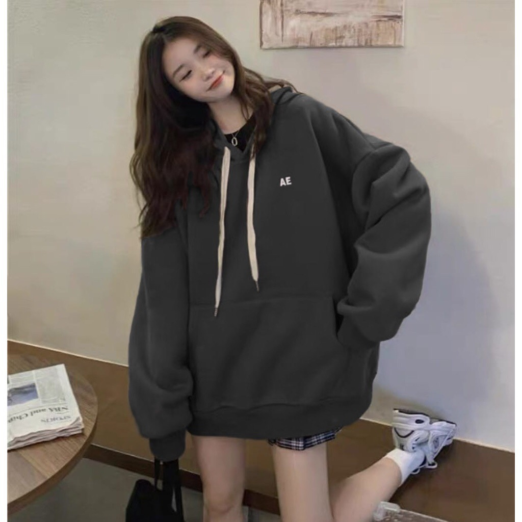 SWEATER HOODIE XXL AE BORDIER OVERSIZE / SWEATER HOODIE OVERSIZE WANITA / HOODIE OVERSIZE
