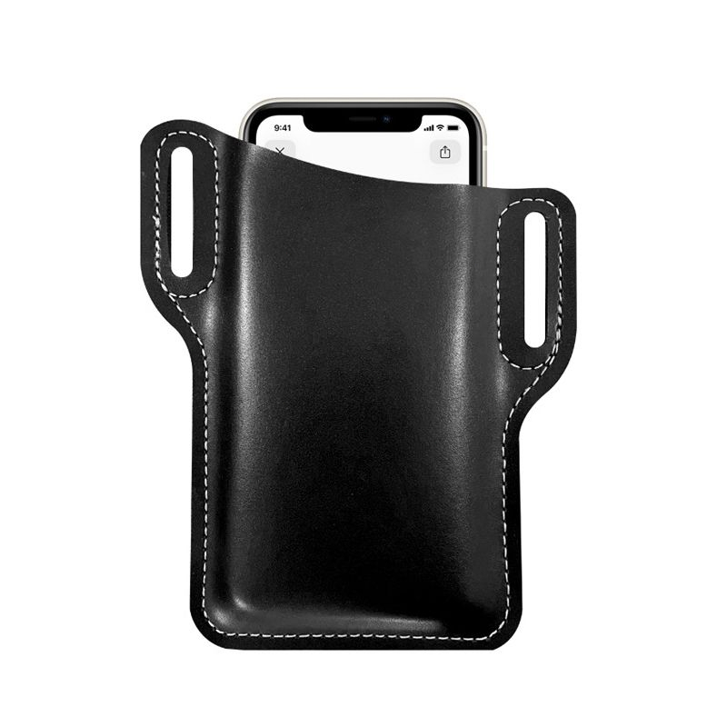 Case Sarung Dompet Bag Tas Tempat Hp Pinggang Sabuk Kulit Universal Untuk Iphone Samsung
