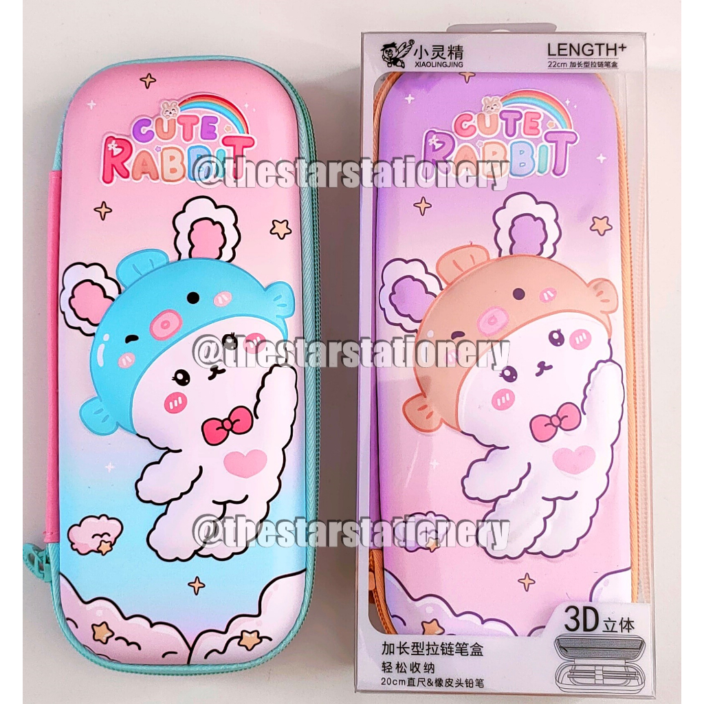 

(1 Biji) Gabungan Kotak Pensil Resleting Xiaolingjing Timbul 38160-A 38163-D