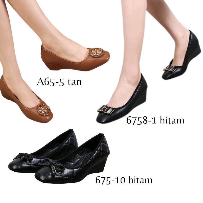 Sepatu wedges wanita import