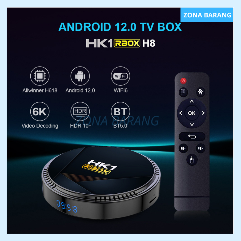 Full Apps Tanix TX6S 4Gb Ram + 32Gb Rom UHD 8K Android 10 Smart TV Box