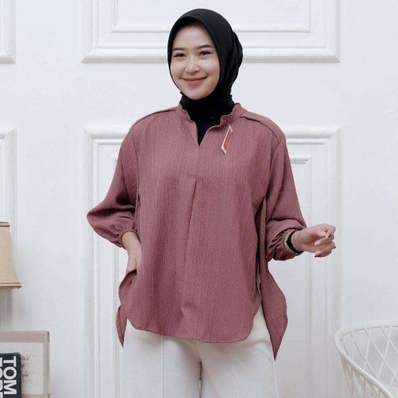 Kemeja Blouse Wanita Oversize - Livia Blouse Lady Crush - Outer Wanita Korean Style