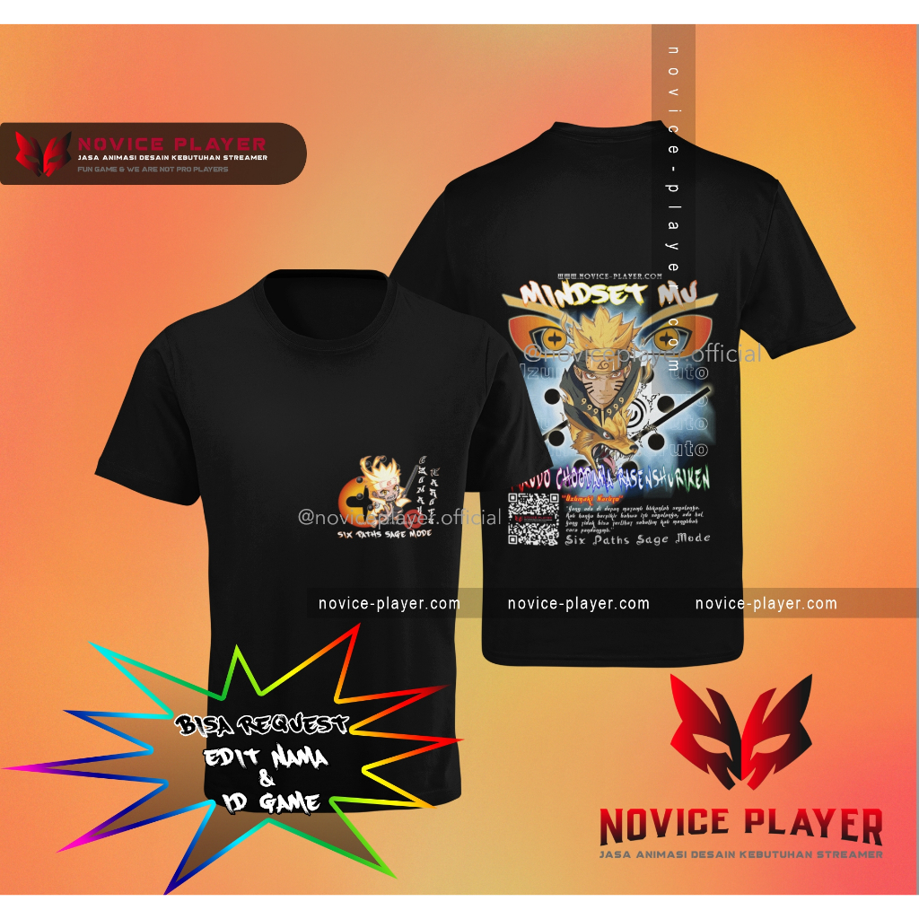Kaos Uzumaki Naruto Naruto 1 | Warna Hitam
