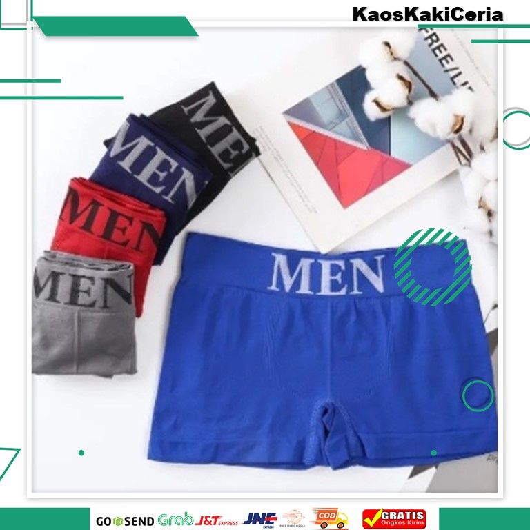 CELANA BOXER PRIA KOLOR PENDEK POLOS COWOK UNDERWEAR CAWAT MAN DALEMAN SEMPAK IMPORT MURAH | MURAH C