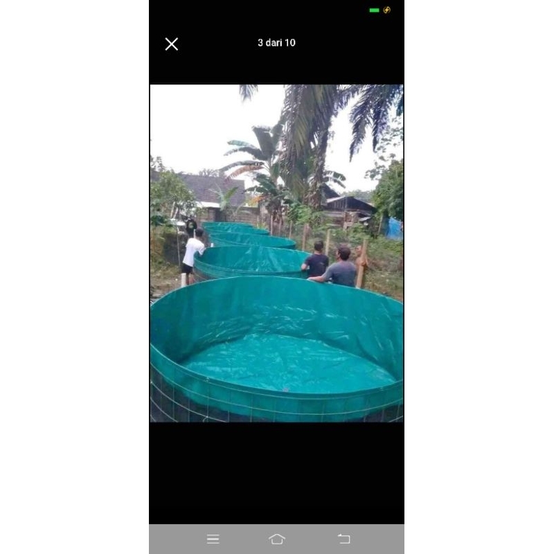 Terpal kolam bulat D 4 T 1