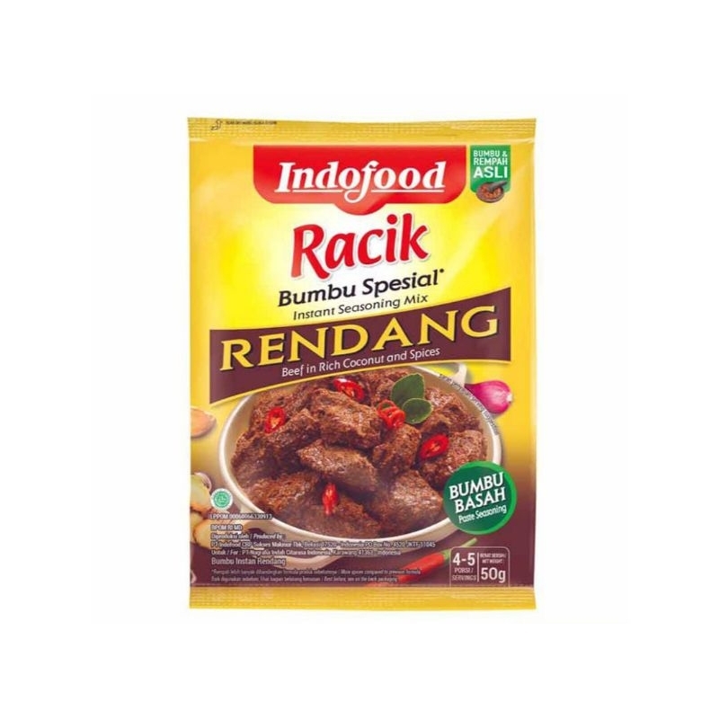 

Racik Rendang 50gr/Bumbu Racik Rendang/Racik Bumbu Rendang 50gr/Indofood Racik Bumbu Rendang