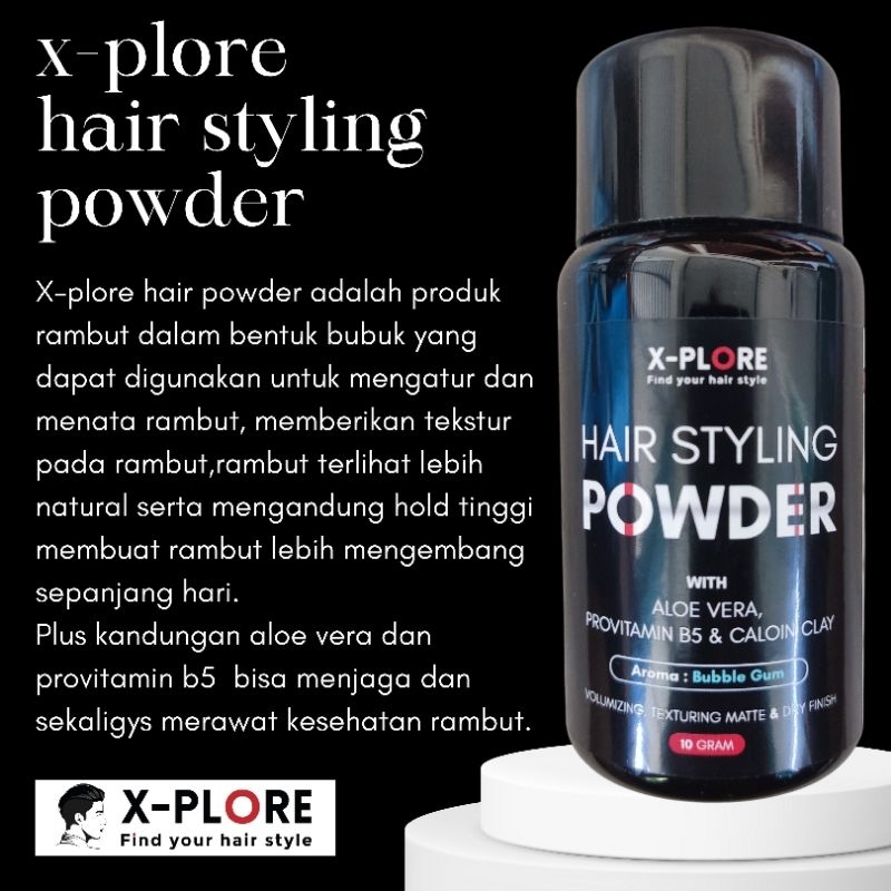 Hair Powder X-Plore Bubuk Rambut Hair Styling Texture Pomade Bubuk Rambut