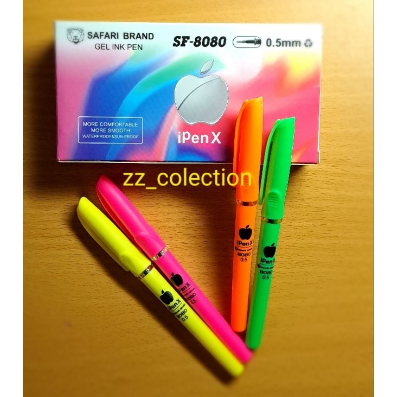 

Pulpen gel ink pen 0.5mm (1pack) isi 12PCS,Safari Brand SF-8080