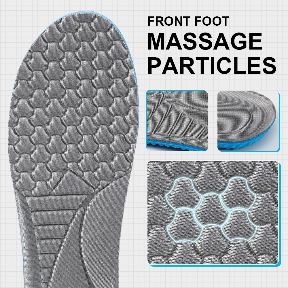 Insole Sisipan Sepatu Pria dan Wanita, Bantalan Pijat Lembut Untuk Kaki Nyaman