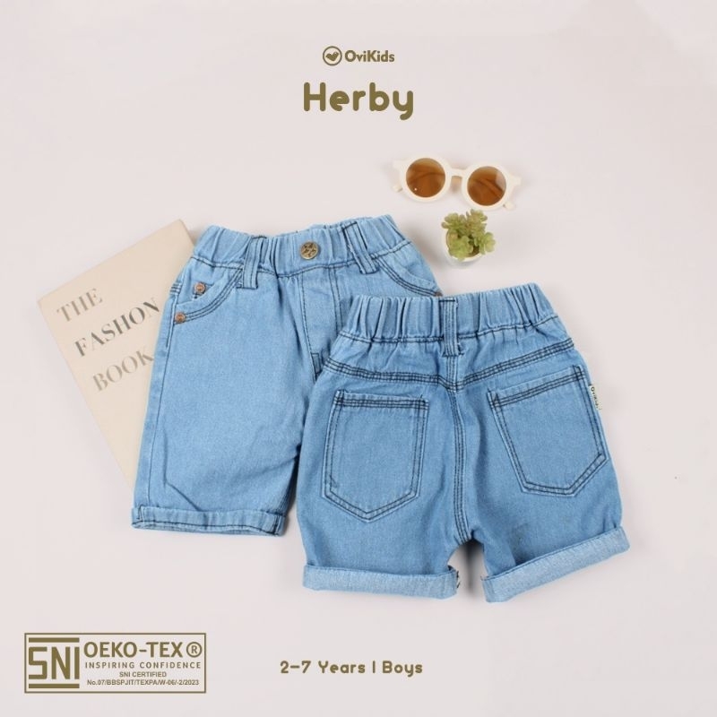 OVI KIDS - HERBY CELANA OVIKIDS - CELANA PENDEK ANAK - CELANA PENDEK OVI KIDS - CELANA JEANS ANAK