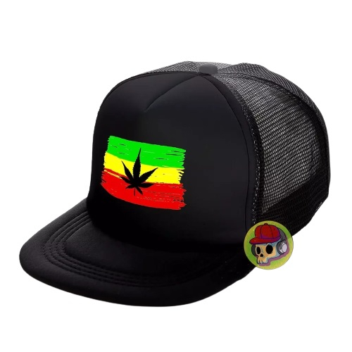 Topi Rasta Pria Topi Snapback Jaring Distro / Snapback Trucker Hat