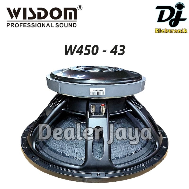 Speaker Komponen Wisdom W450-43 / W 450 43 / W45043 - 18 inch