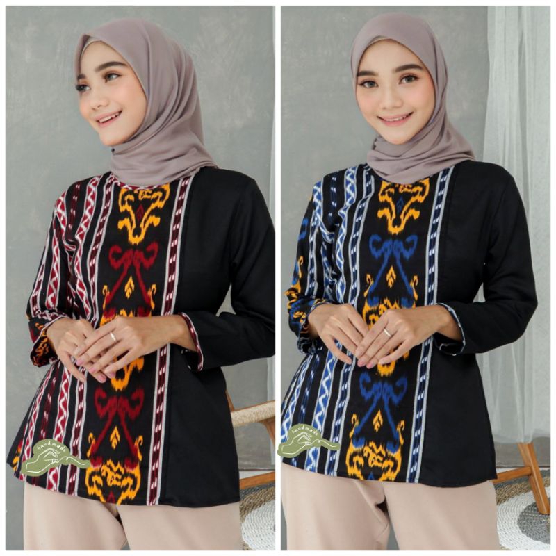 ATASAN WANITA / BLOUSE BATIK SONGKET / BAJU KERJA WANITA MODERN